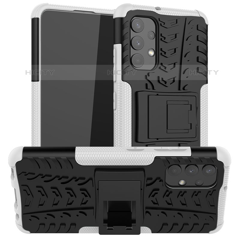 Custodia Silicone e Plastica Opaca Cover con Supporto JX1 per Samsung Galaxy M32 5G