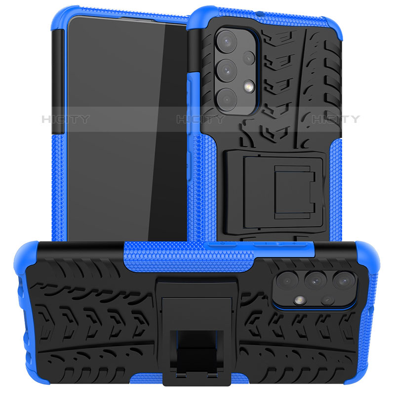Custodia Silicone e Plastica Opaca Cover con Supporto JX1 per Samsung Galaxy M32 5G