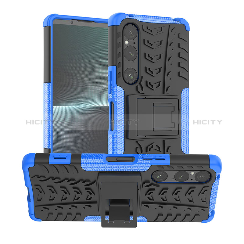 Custodia Silicone e Plastica Opaca Cover con Supporto JX1 per Sony Xperia 1 V