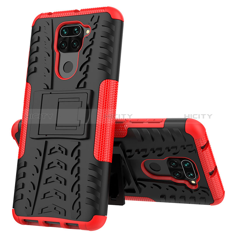 Custodia Silicone e Plastica Opaca Cover con Supporto JX1 per Xiaomi Redmi 10X 4G