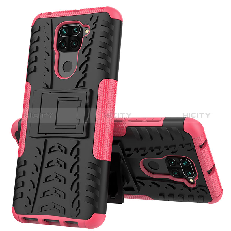 Custodia Silicone e Plastica Opaca Cover con Supporto JX1 per Xiaomi Redmi 10X 4G