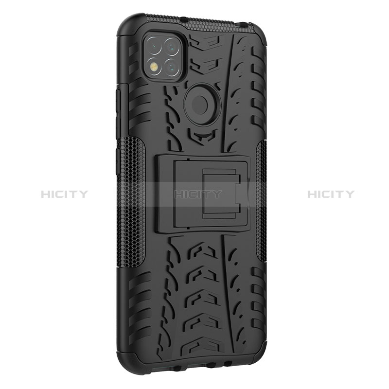 Custodia Silicone e Plastica Opaca Cover con Supporto JX1 per Xiaomi Redmi 9C