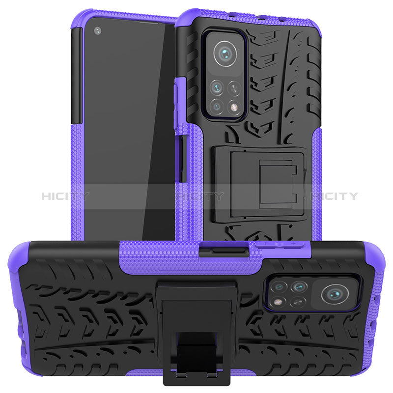 Custodia Silicone e Plastica Opaca Cover con Supporto JX1 per Xiaomi Redmi K30S 5G