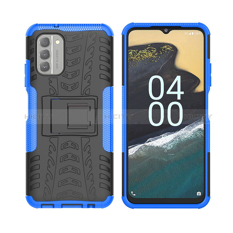 Custodia Silicone e Plastica Opaca Cover con Supporto JX2 per Nokia G400 5G