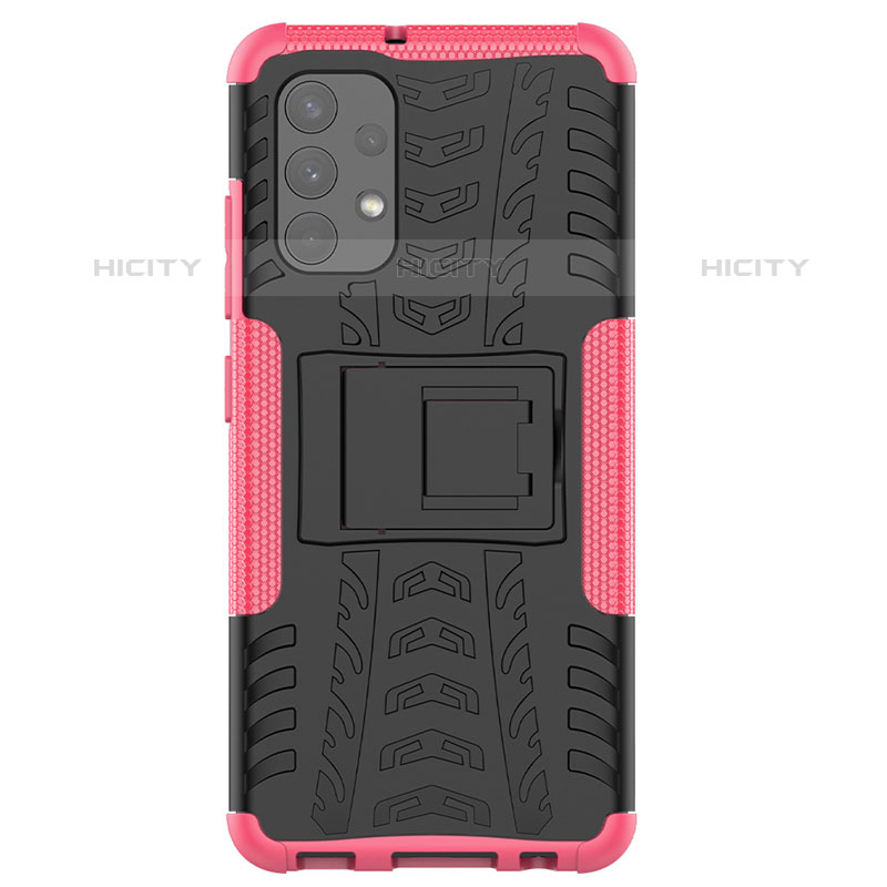 Custodia Silicone e Plastica Opaca Cover con Supporto JX2 per Samsung Galaxy M32 5G