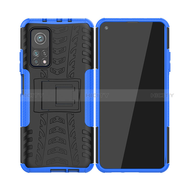 Custodia Silicone e Plastica Opaca Cover con Supporto JX2 per Xiaomi Mi 10T Pro 5G