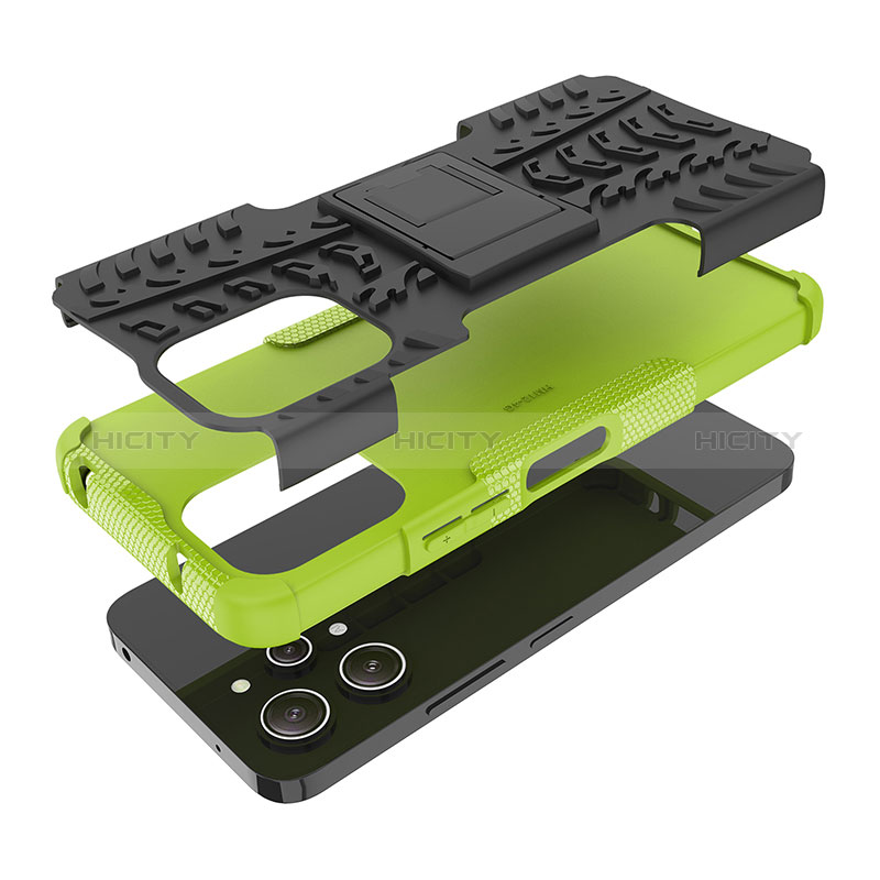 Custodia Silicone e Plastica Opaca Cover con Supporto JX2 per Xiaomi Redmi 12 4G