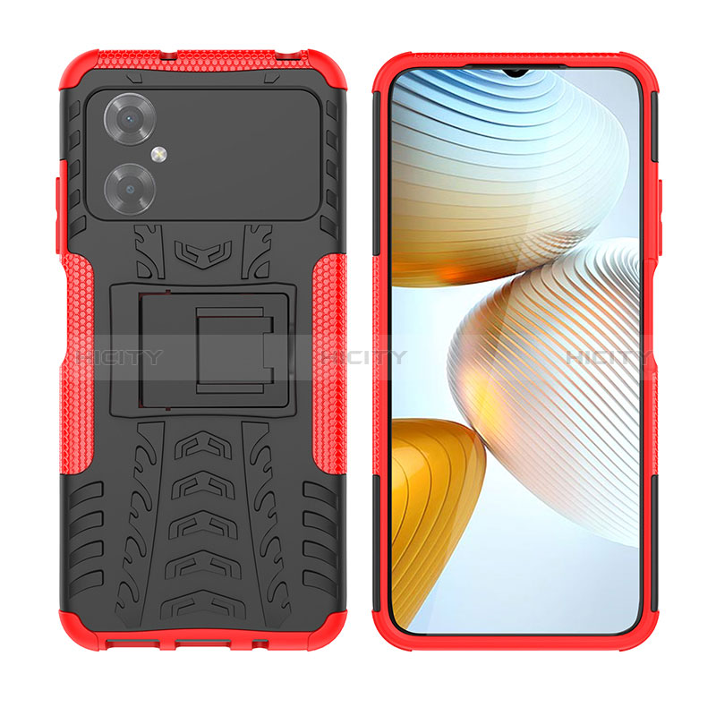 Custodia Silicone e Plastica Opaca Cover con Supporto JX2 per Xiaomi Redmi Note 11R 5G