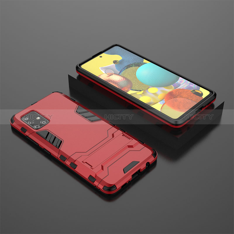 Custodia Silicone e Plastica Opaca Cover con Supporto KC1 per Samsung Galaxy A51 4G