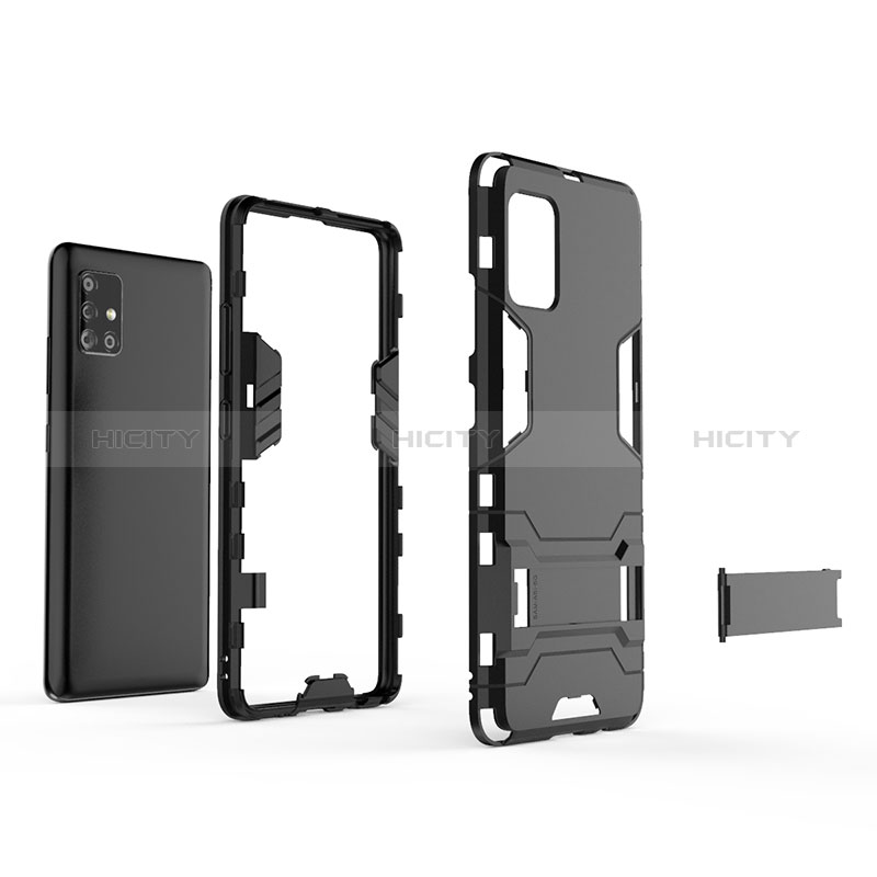 Custodia Silicone e Plastica Opaca Cover con Supporto KC1 per Samsung Galaxy A51 5G