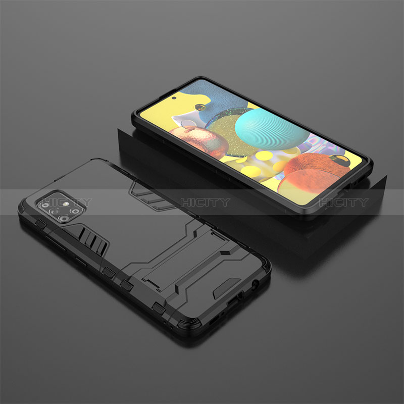 Custodia Silicone e Plastica Opaca Cover con Supporto KC1 per Samsung Galaxy A51 5G