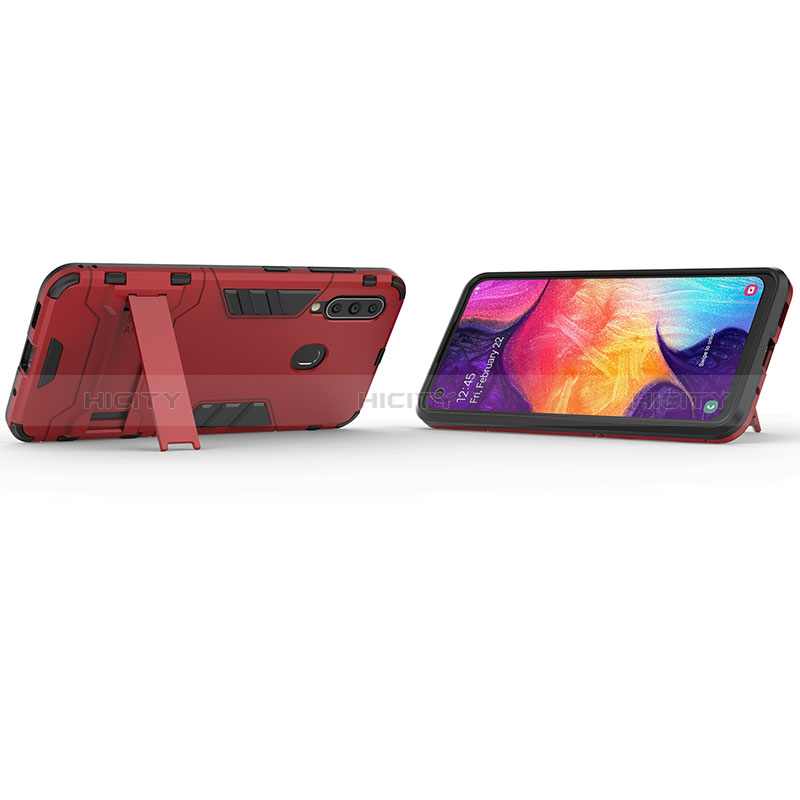 Custodia Silicone e Plastica Opaca Cover con Supporto KC1 per Samsung Galaxy A60