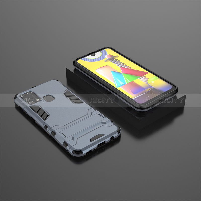 Custodia Silicone e Plastica Opaca Cover con Supporto KC1 per Samsung Galaxy M21s