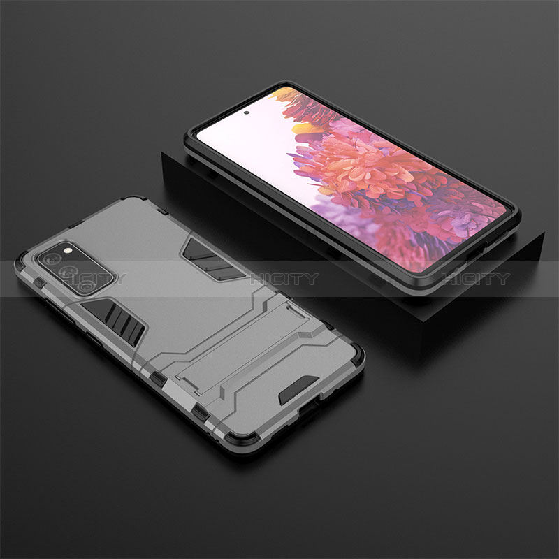 Custodia Silicone e Plastica Opaca Cover con Supporto KC1 per Samsung Galaxy S20 FE (2022) 5G