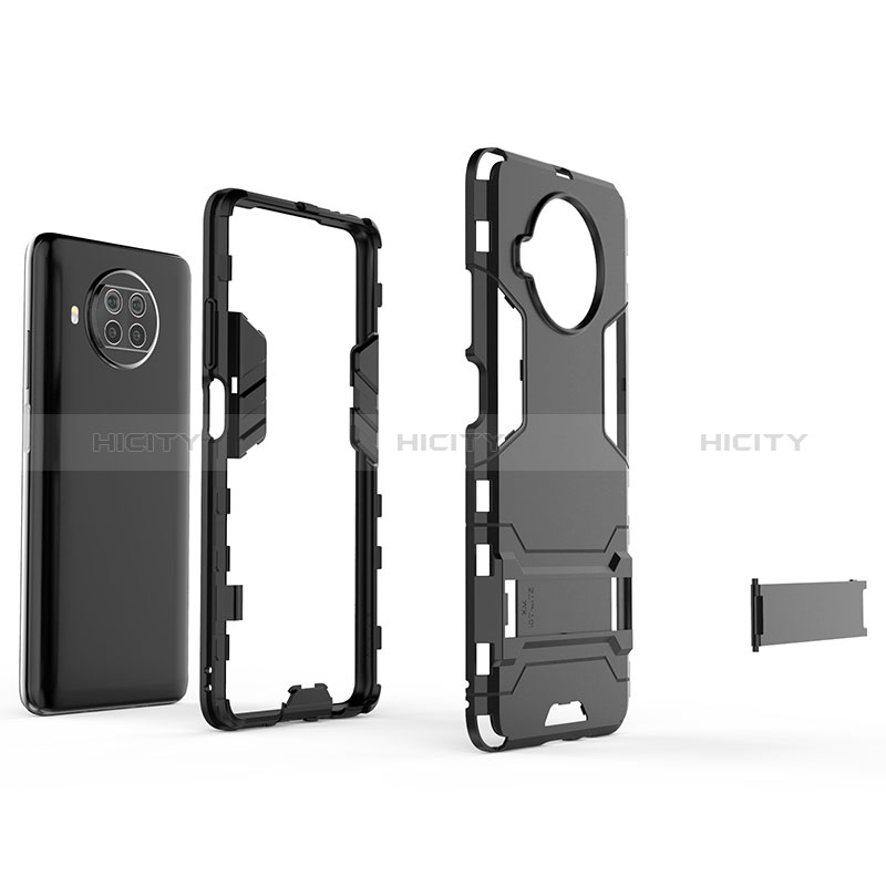 Custodia Silicone e Plastica Opaca Cover con Supporto KC1 per Xiaomi Mi 10i 5G