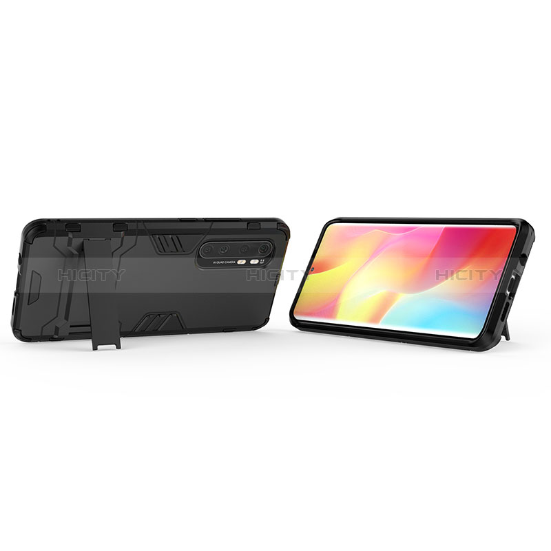 Custodia Silicone e Plastica Opaca Cover con Supporto KC1 per Xiaomi Mi Note 10 Lite