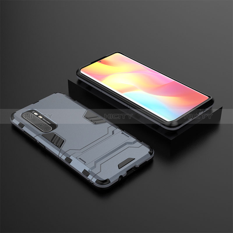 Custodia Silicone e Plastica Opaca Cover con Supporto KC1 per Xiaomi Mi Note 10 Lite