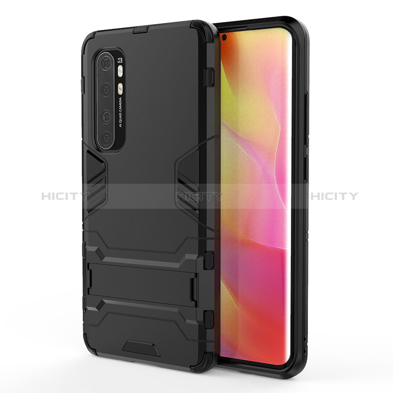 Custodia Silicone e Plastica Opaca Cover con Supporto KC1 per Xiaomi Mi Note 10 Lite