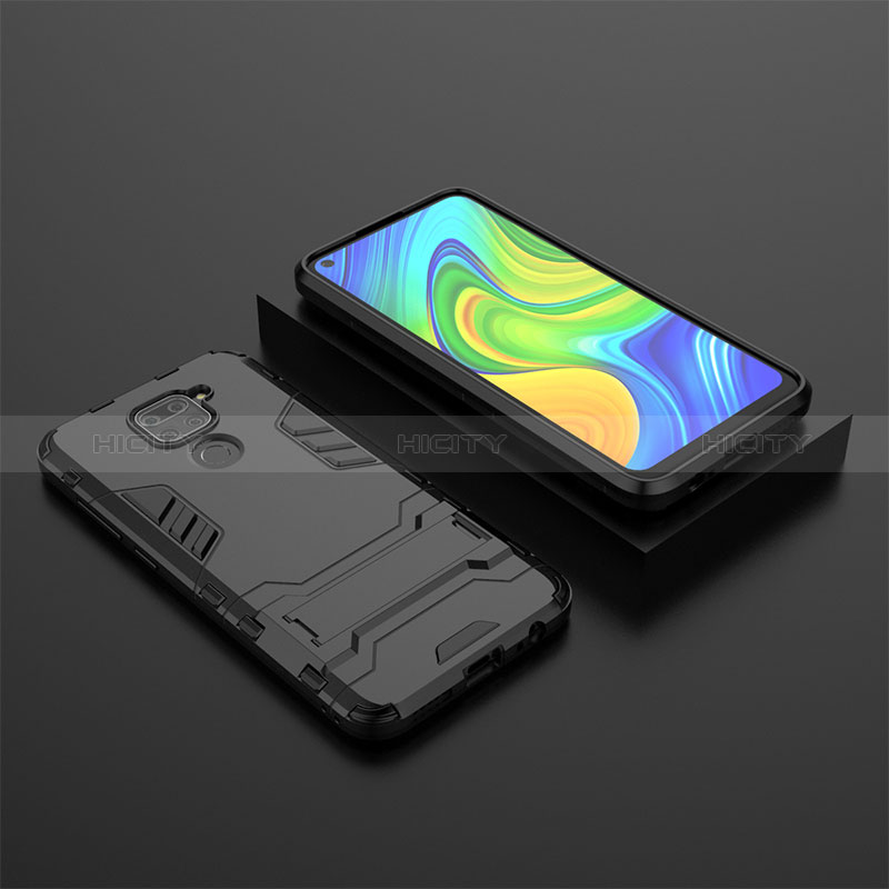 Custodia Silicone e Plastica Opaca Cover con Supporto KC1 per Xiaomi Redmi 10X 4G