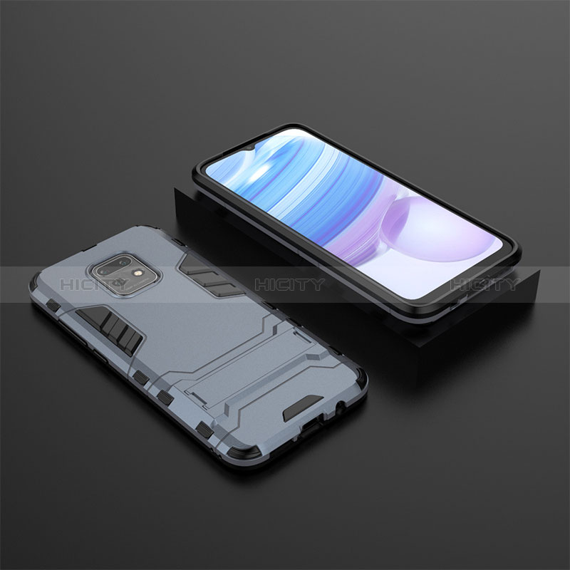 Custodia Silicone e Plastica Opaca Cover con Supporto KC1 per Xiaomi Redmi 10X 5G