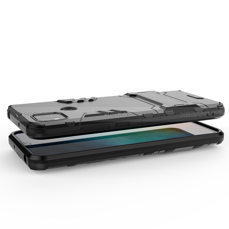 Custodia Silicone e Plastica Opaca Cover con Supporto KC1 per Xiaomi Redmi 9C NFC