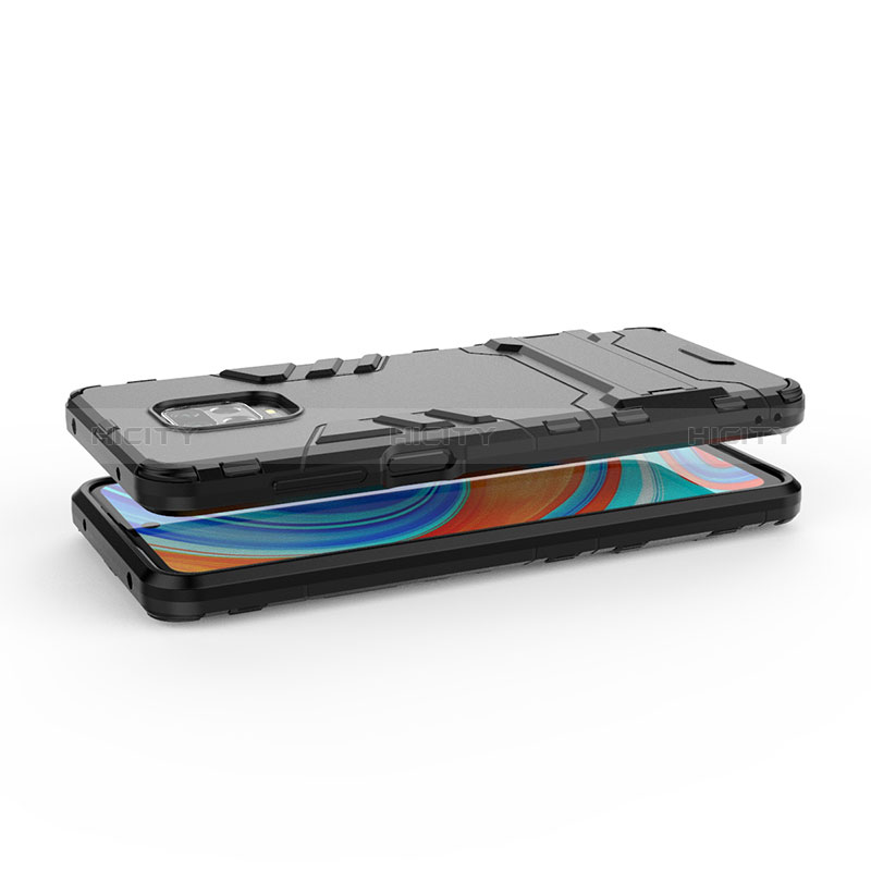 Custodia Silicone e Plastica Opaca Cover con Supporto KC1 per Xiaomi Redmi Note 9S