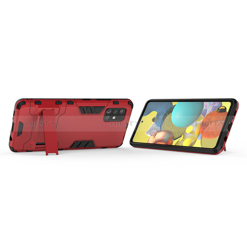 Custodia Silicone e Plastica Opaca Cover con Supporto KC2 per Samsung Galaxy A51 5G