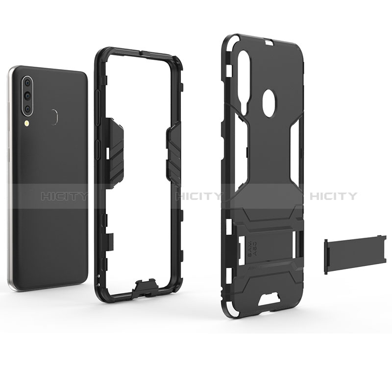 Custodia Silicone e Plastica Opaca Cover con Supporto KC2 per Samsung Galaxy A60