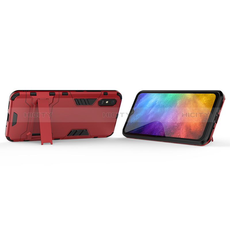 Custodia Silicone e Plastica Opaca Cover con Supporto KC2 per Xiaomi Redmi 9A