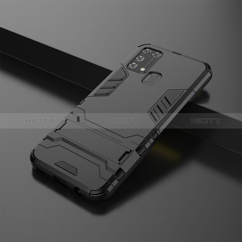 Custodia Silicone e Plastica Opaca Cover con Supporto KC3 per Samsung Galaxy M31 Prime Edition