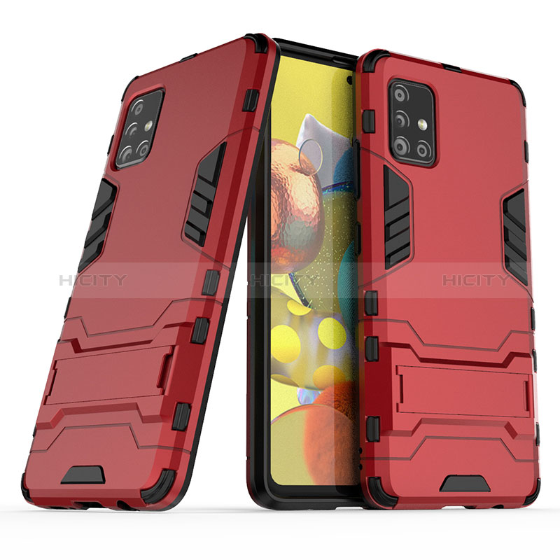 Custodia Silicone e Plastica Opaca Cover con Supporto KC3 per Samsung Galaxy M40S