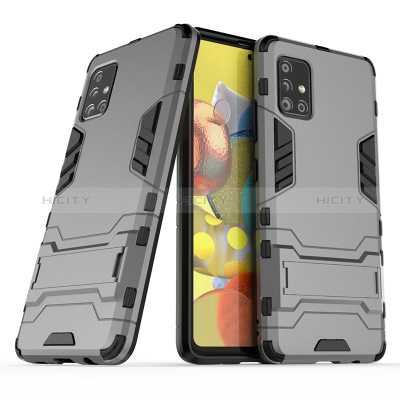 Custodia Silicone e Plastica Opaca Cover con Supporto KC3 per Samsung Galaxy M40S
