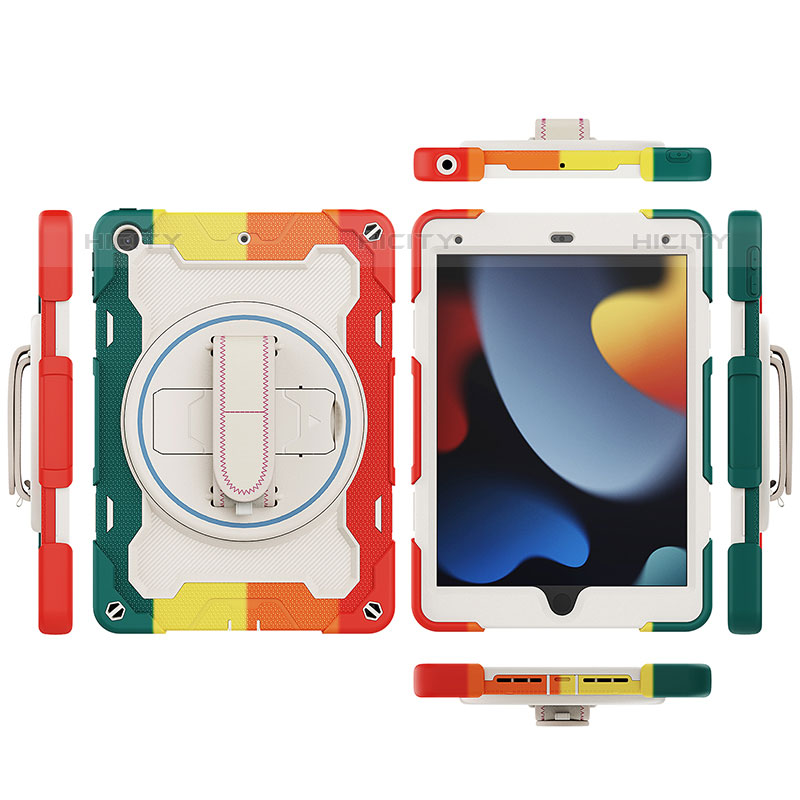 Custodia Silicone e Plastica Opaca Cover con Supporto L01 per Apple iPad 10.2 (2020)