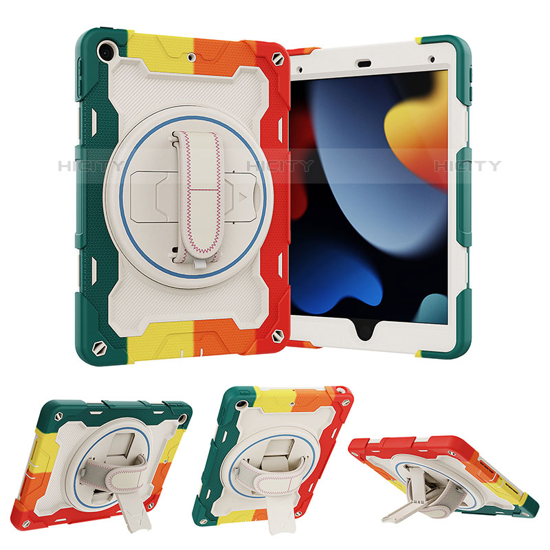 Custodia Silicone e Plastica Opaca Cover con Supporto L01 per Apple iPad 10.2 (2020)