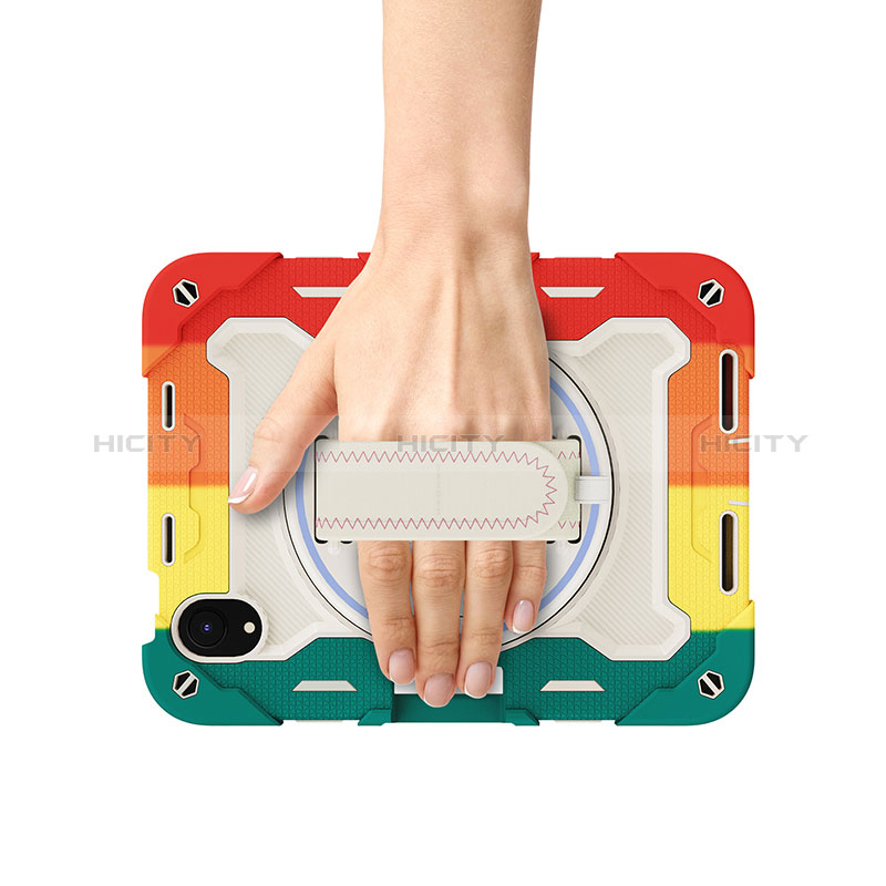Custodia Silicone e Plastica Opaca Cover con Supporto L01 per Apple iPad Mini 6
