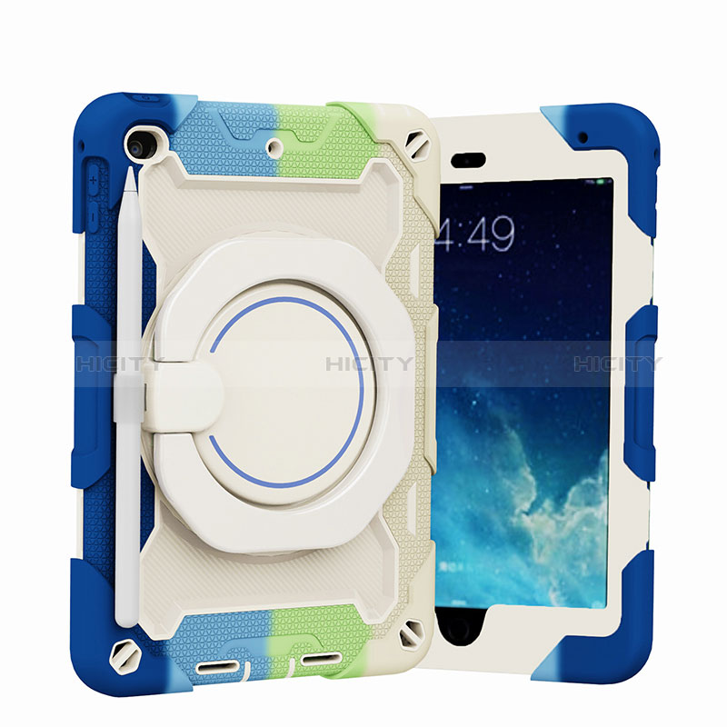 Custodia Silicone e Plastica Opaca Cover con Supporto L02 per Apple iPad Mini 4