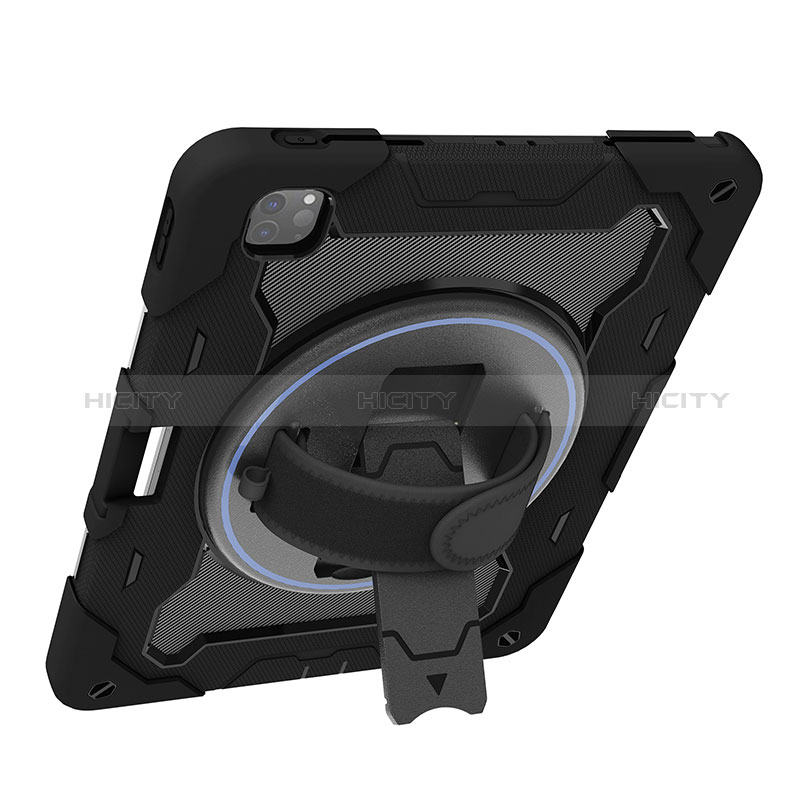 Custodia Silicone e Plastica Opaca Cover con Supporto L02 per Apple iPad Pro 12.9 (2021)