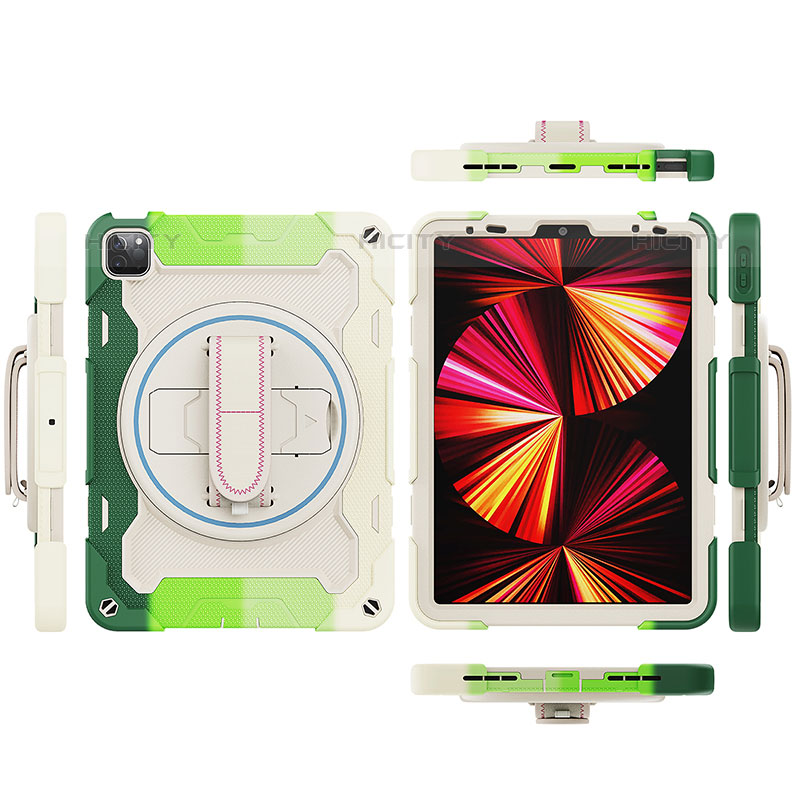 Custodia Silicone e Plastica Opaca Cover con Supporto L03 per Apple iPad Pro 11 (2020)