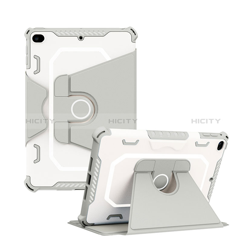 Custodia Silicone e Plastica Opaca Cover con Supporto L04 per Apple iPad Mini 4 Grigio
