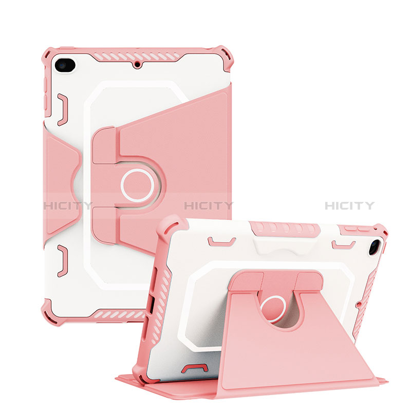 Custodia Silicone e Plastica Opaca Cover con Supporto L04 per Apple iPad Mini 4 Rosa