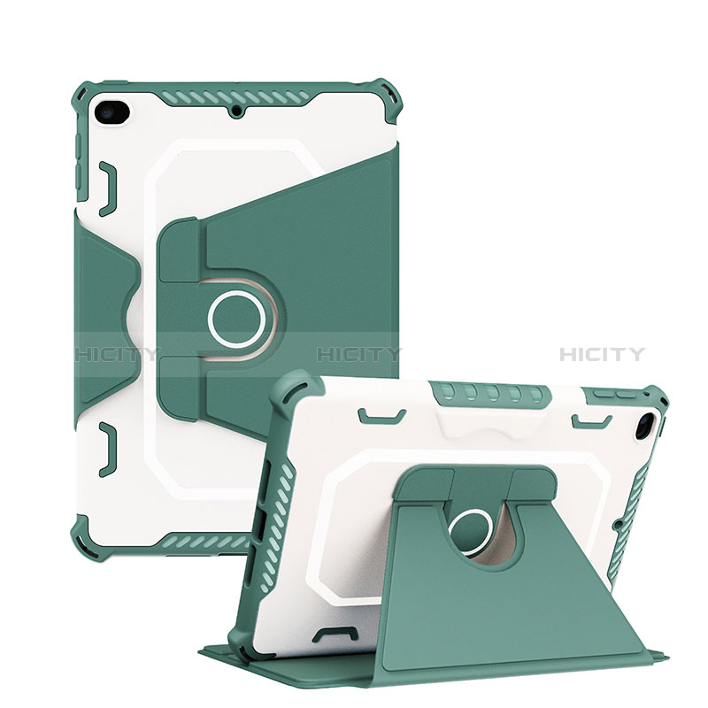 Custodia Silicone e Plastica Opaca Cover con Supporto L04 per Apple iPad Mini 4 Verde