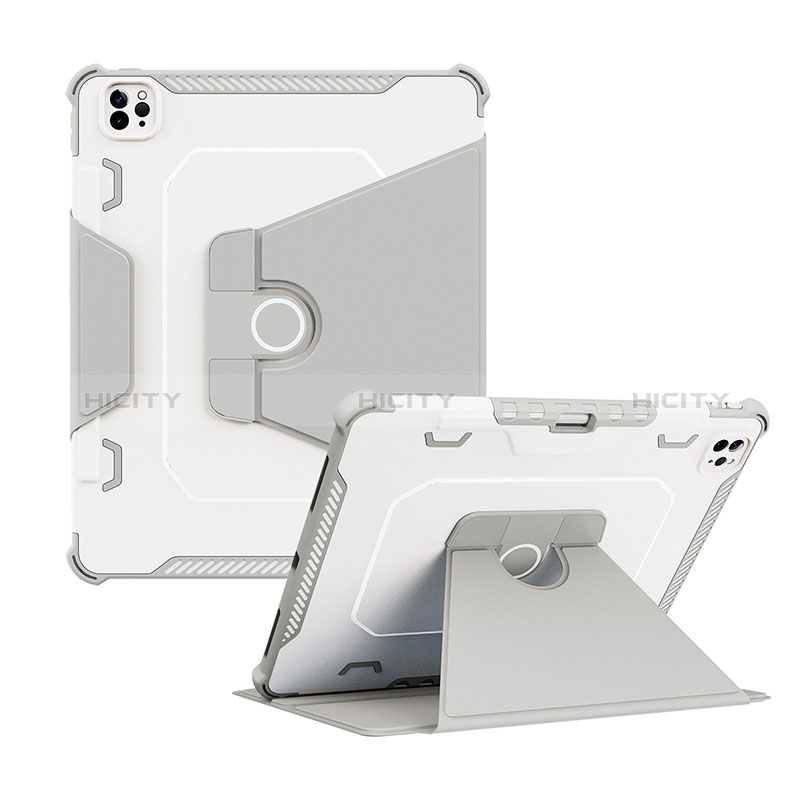 Custodia Silicone e Plastica Opaca Cover con Supporto L04 per Apple iPad Pro 12.9 (2022)