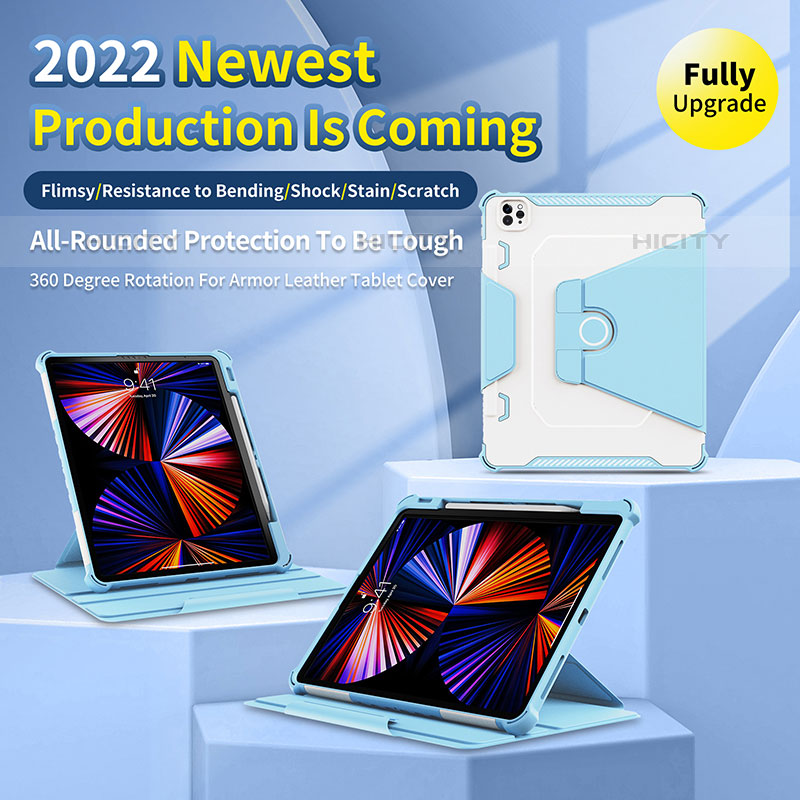 Custodia Silicone e Plastica Opaca Cover con Supporto L05 per Apple iPad Pro 12.9 (2020)