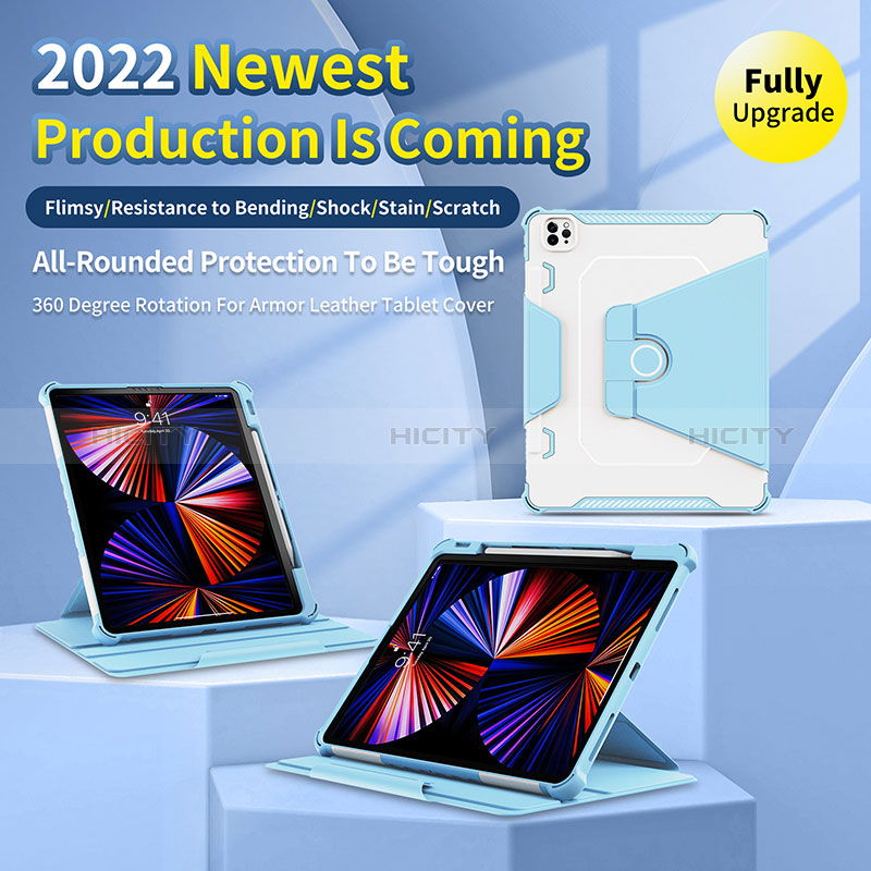 Custodia Silicone e Plastica Opaca Cover con Supporto L05 per Apple iPad Pro 12.9 (2021)