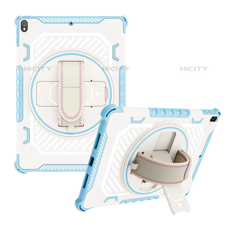 Custodia Silicone e Plastica Opaca Cover con Supporto L06 per Apple iPad Pro 10.5