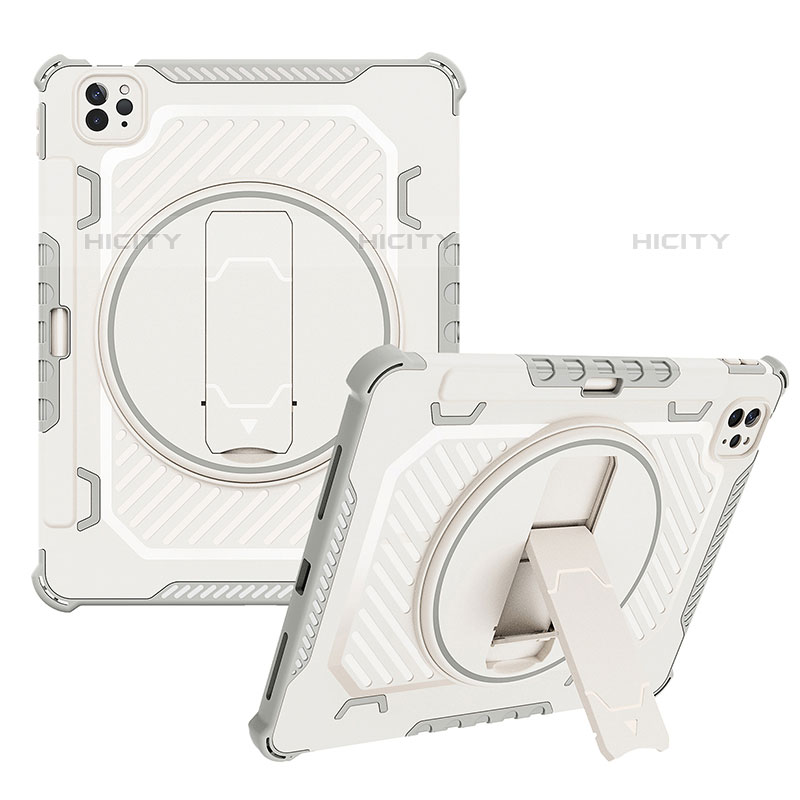 Custodia Silicone e Plastica Opaca Cover con Supporto L08 per Apple iPad Pro 11 (2020)