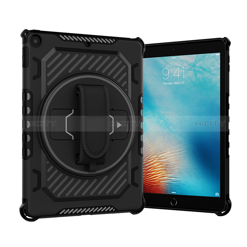 Custodia Silicone e Plastica Opaca Cover con Supporto L08 per Apple New iPad 9.7 (2017)