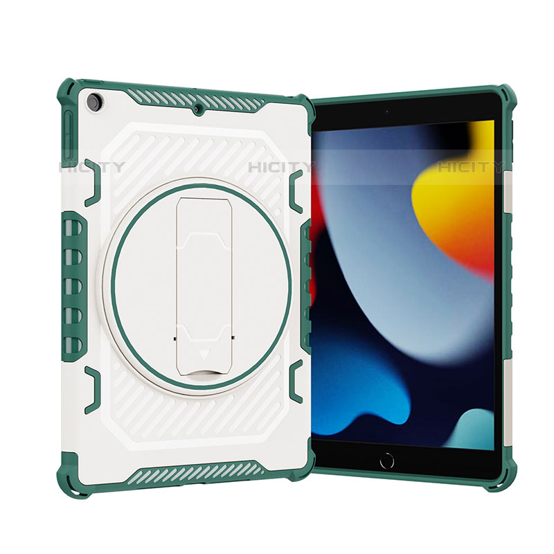 Custodia Silicone e Plastica Opaca Cover con Supporto L09 per Apple iPad 10.2 (2020)