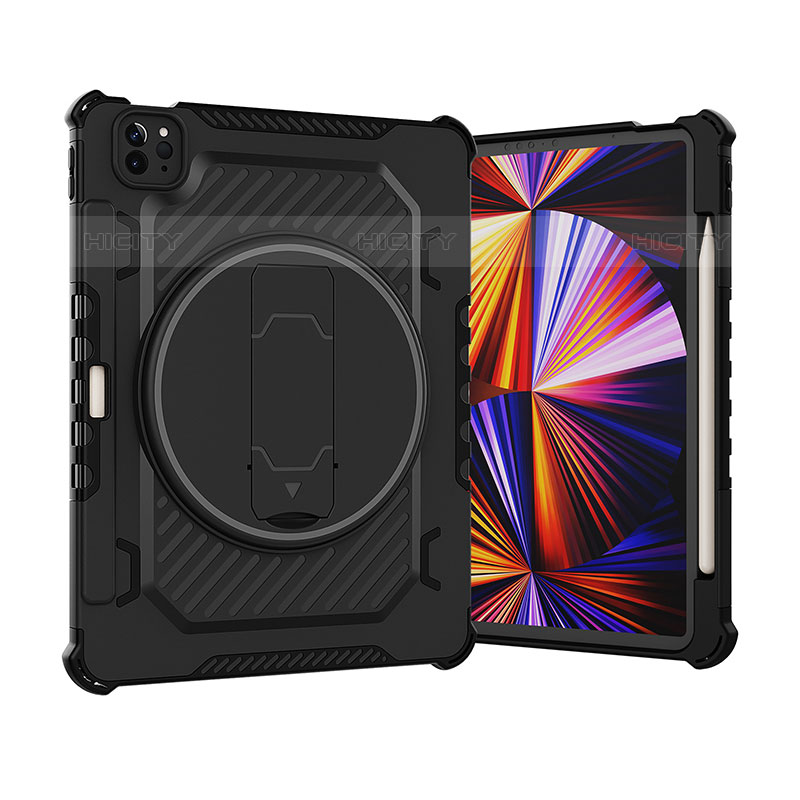 Custodia Silicone e Plastica Opaca Cover con Supporto L09 per Apple iPad Pro 11 (2020)