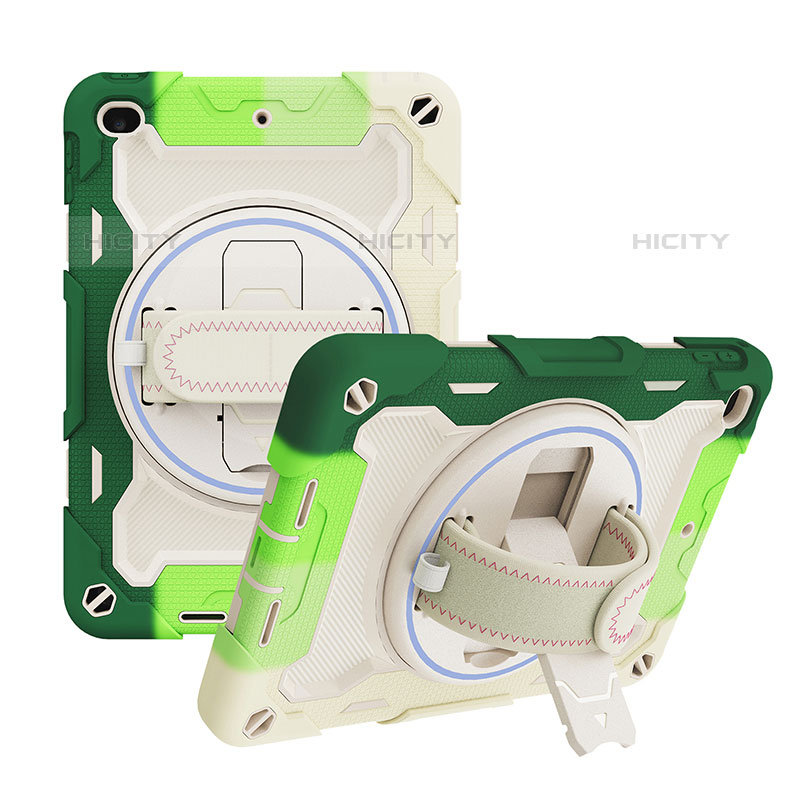 Custodia Silicone e Plastica Opaca Cover con Supporto L10 per Apple iPad Mini 5 (2019) Verde